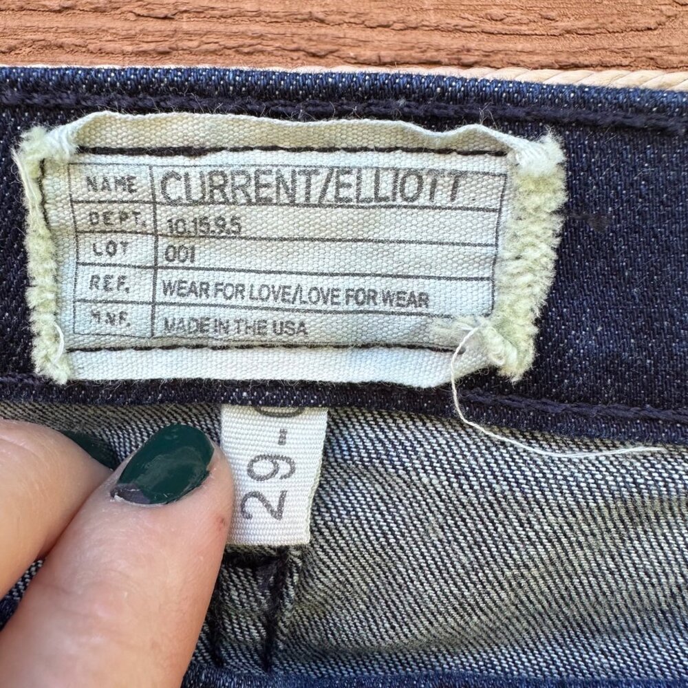 Current/Elliott Womens Moto Ankle Skinny Jeans Nashville Style Size 29 Dark Wash - Picture 2 of 13